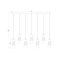 Z-Lite Alton Linear Chandelier, 7-Light, 4.75 In.W x 54 In.L x 14.25 In.H, Modern Gold/Clear+Frosted 824P-7L-MGLD - alternate 8